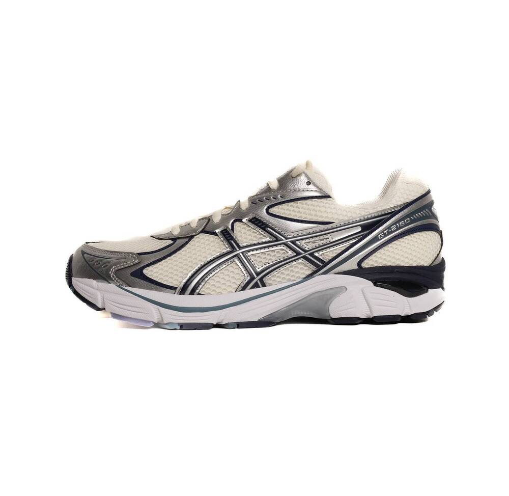 NEW ASICS men's gt 2160 sneakers in cream/raw indigo